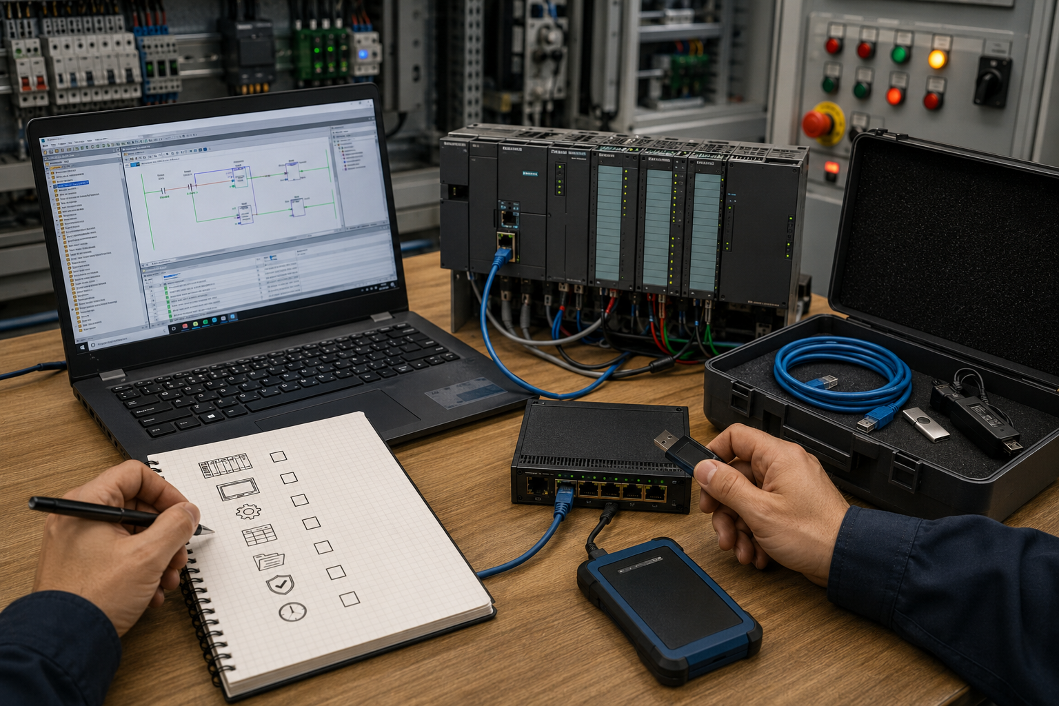 بکاپ‌گیری کامل از پروژه PLC قبل از ارسال به کارگاه تعمیر — چک‌لیست فنی جامع
